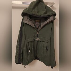 Abercrombie And Fitch Performance 1/4 Zip Pullover Vintage Y2K Hooded Jacket